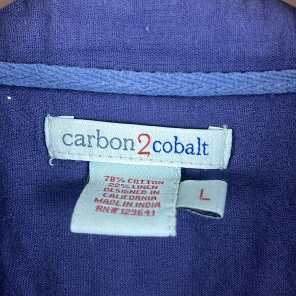 Carbon 2 Cobalt men’s watershed double button up long sleeve shirt - Picture 2 of 5